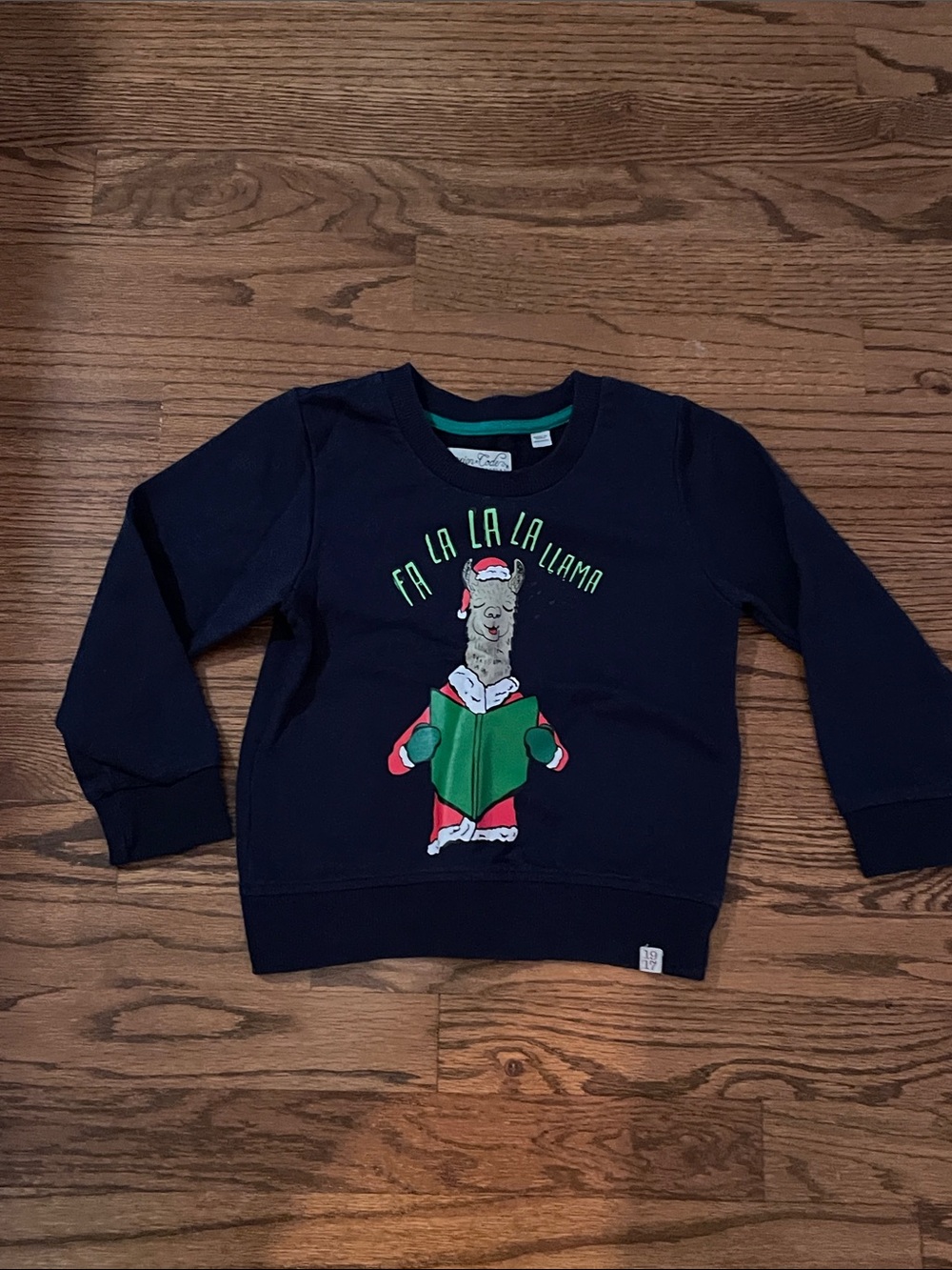 Sovereign Code Navy 'Fa La La Llama' Kids Sweatshirt